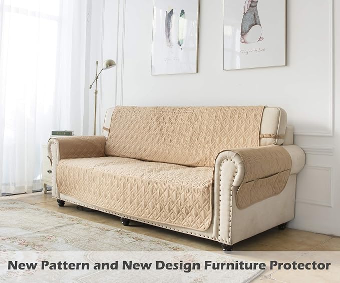 Ameritex Couch Sofa Slipcover 100% Waterproof Nonslip Quilted Furniture - Image 7