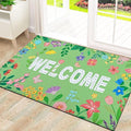 Likiyol Floral Door Mat Outside Entrance, Colorful Flower Welcome Mat Front by Likiyol