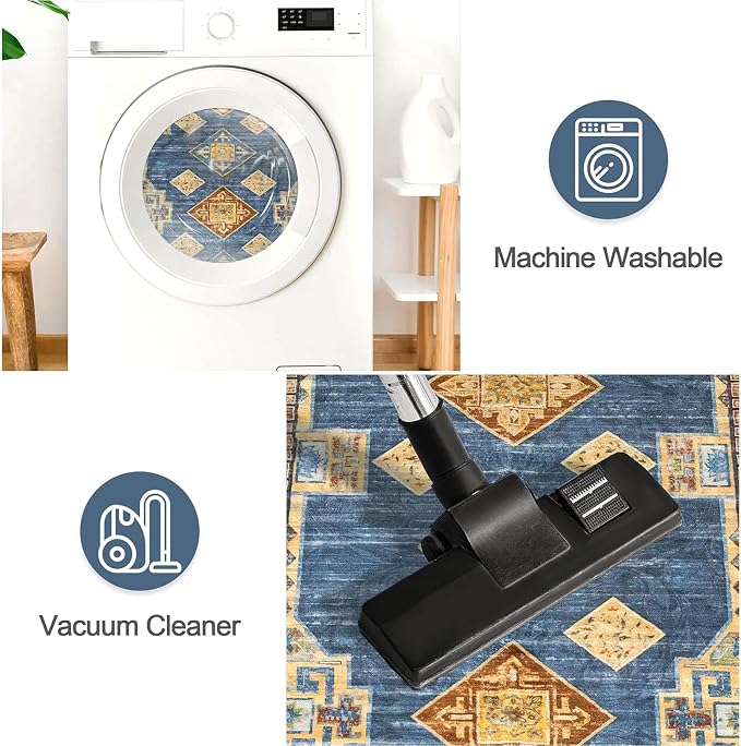 Tritard 100% Non Slip Kitchen Rugs Sets of 3 Washable Boho Kitchen Mats - Image 6