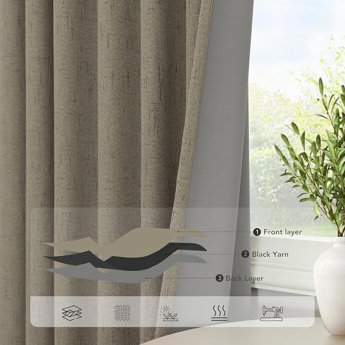Pitalk Living Room Curtains 102 Inches Long - Image 5