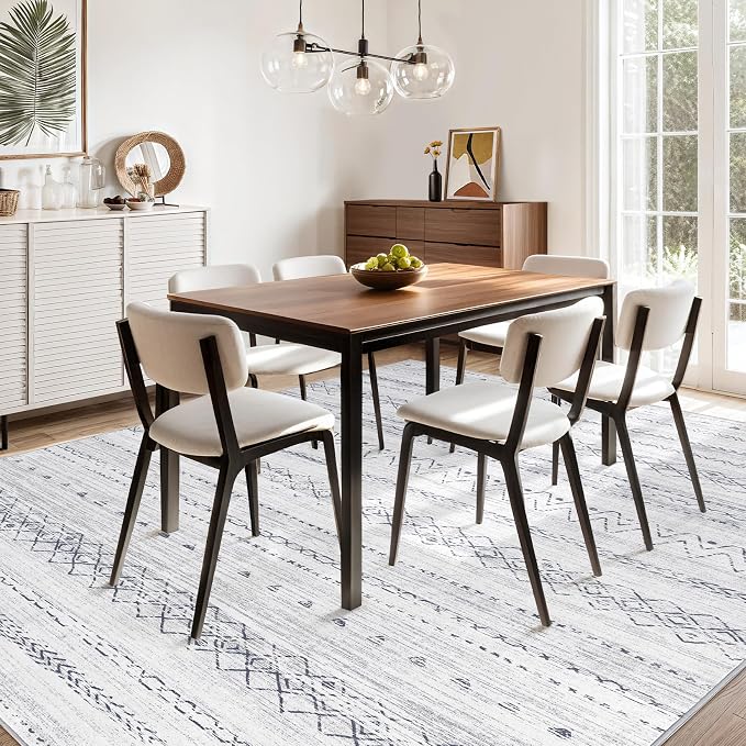 cotiled 7x9 Area Rug Living Room: Washable Boho Rugs - Image 8