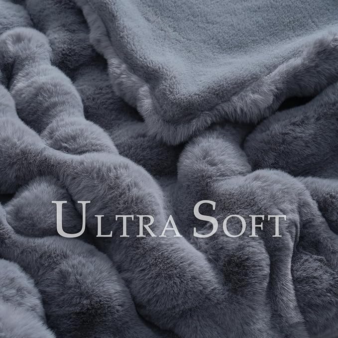 BENVWE Faux Fur Throw Blanket for Couch – Cozy Fuzzy Soft Plush Fluffy Thick - Image 3