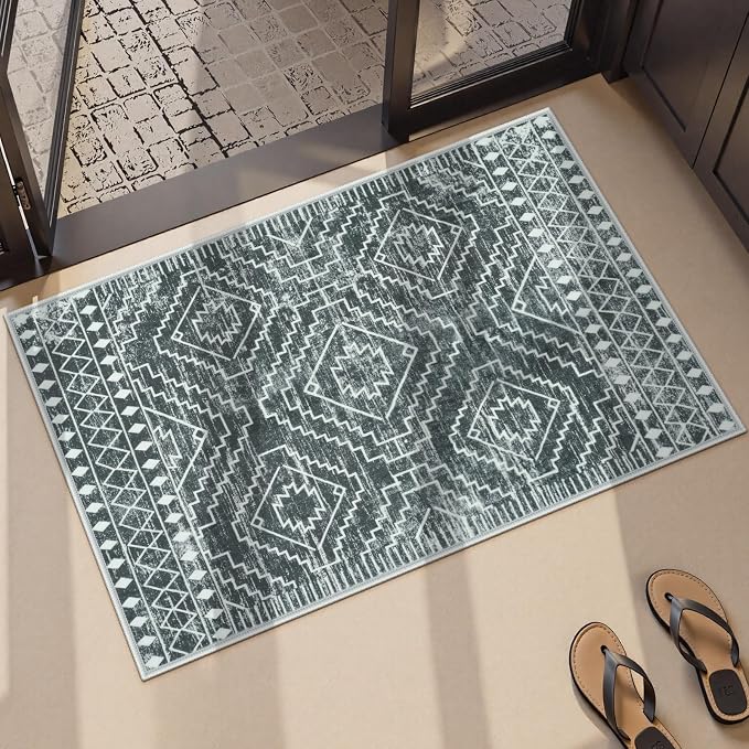 Wonnitar Moroccan Bathroom Rug, Washable 2x3 Small Bath Mat, Boho Tribal Soft - Image 6