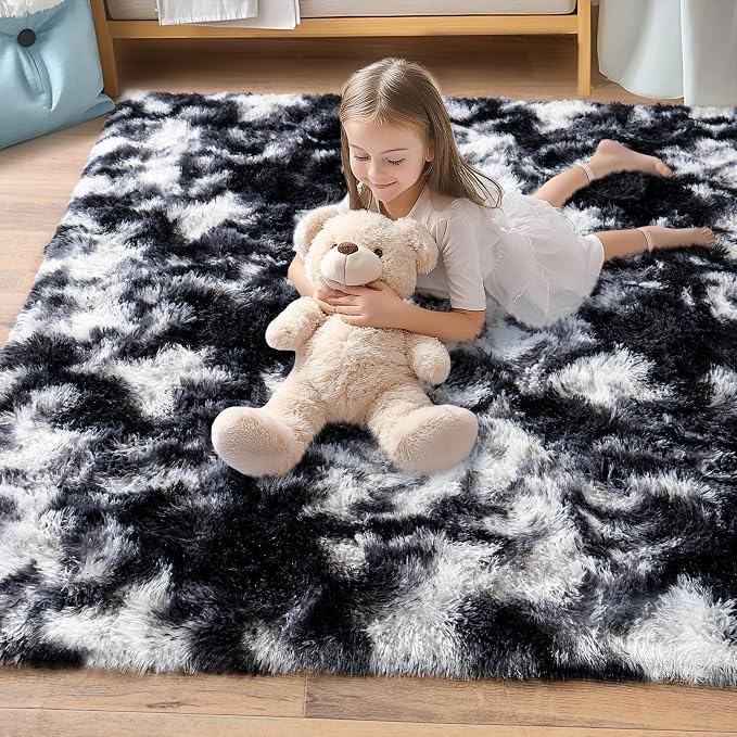 Pionblank Fluffy Area Rug for Bedroom 4x6 Feet, Indoor Plush Carpet, Shag Soft - Image 7