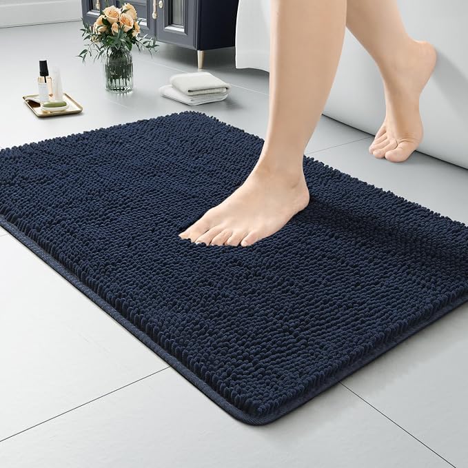 LOCHAS Luxury Bathroom Rug Shaggy Bath Mat 24 x 17 Inch, Washable Non Slip Bath by LOCHAS