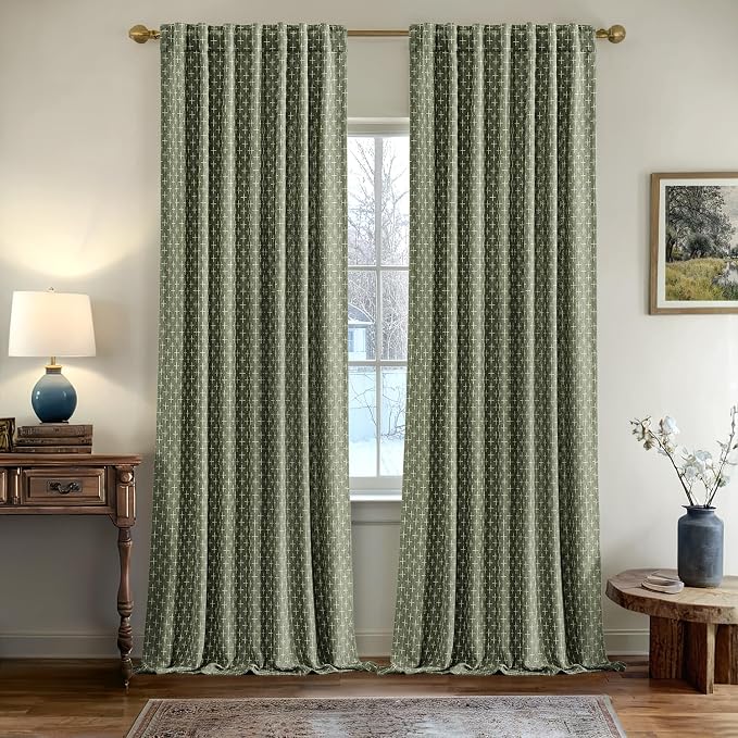 MIULEE Decorative Back Tab Linen Curtains - Image 2