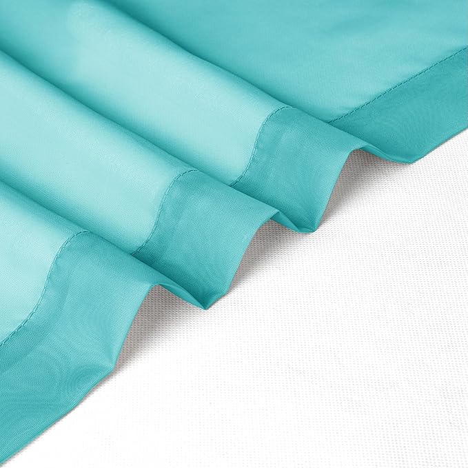 Chyhomenyc Sheer Valances for Windows 2 Pack, Small Window Curtains for Living - Image 7