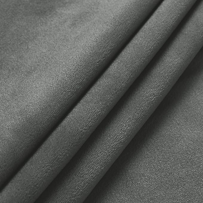 NiNi ALL Decorative Throw Pillow Covers Velvet 16x16 Inch Dark Grey Pack of 2 - Image 6