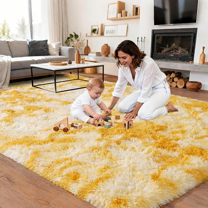 Upgrade Non-Slip Plush Rugs for Living Room, Soft Shaggy Carpets for Living Room - Image 6