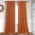 Burnt Orange Curtains 90 Inches Long by Pitalk