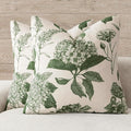 Foindtower Set of 2 Linen Floral Throw Pillow Covers Neutral Vintage Print by Foindtower