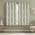 Floral Blackout Curtains Sage Green Printed Curtains Floral Blackout Curtains by Unknown