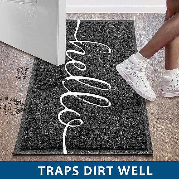 EARTHALL Funny Hello Mats Outside/Inside 48"x32", Front Door Mat Outdoor - Image 3