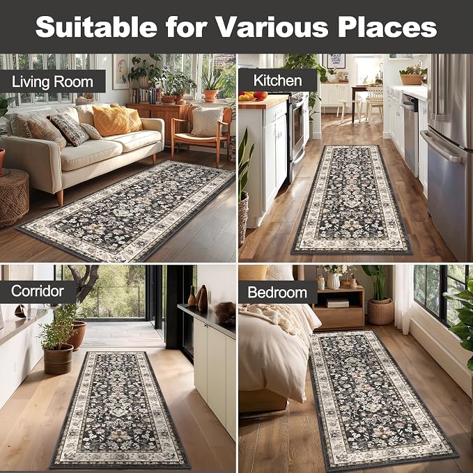 LOKHOM Washable Runner Rug, 2x6 Non-Slip Vintage Hallway Runner Rug - Image 8