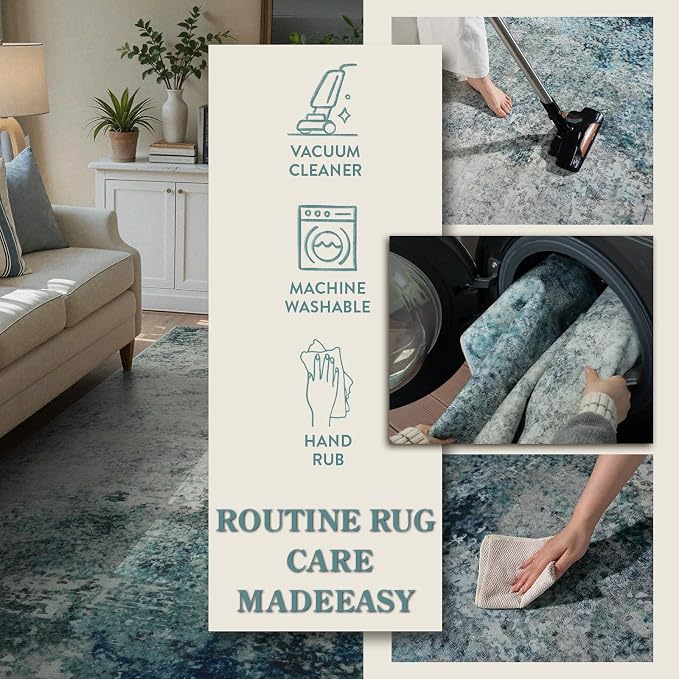 Lahome Modern Abstract Area Rugs 3x5 Washable Rug, Throw Rugs - Image 5