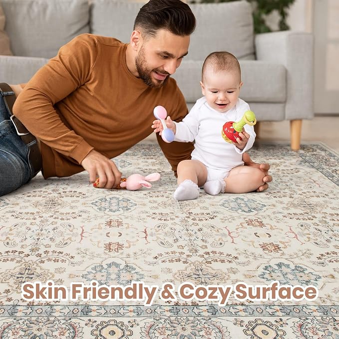 Vintage Living Room Area Rug 10x12 - Image 3