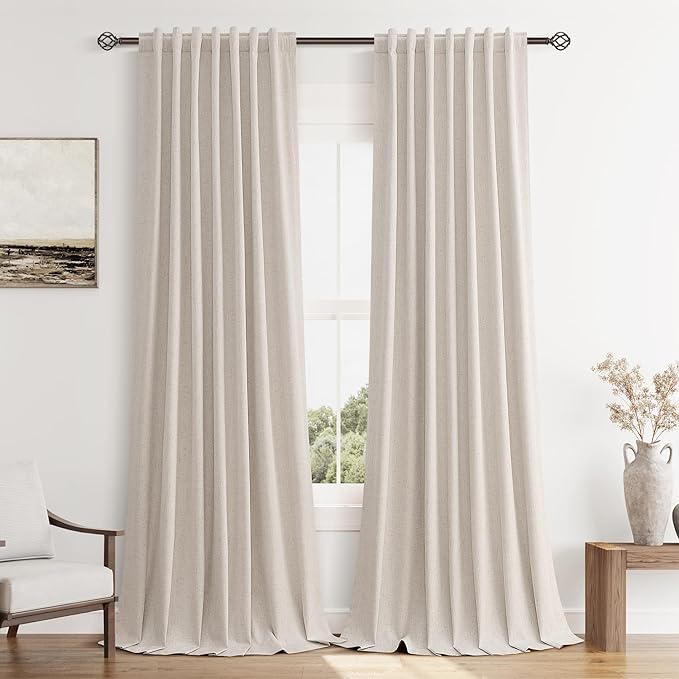 Guken 100% Blackout Curtains 108 Inch Length 2 Panels Set by Guken