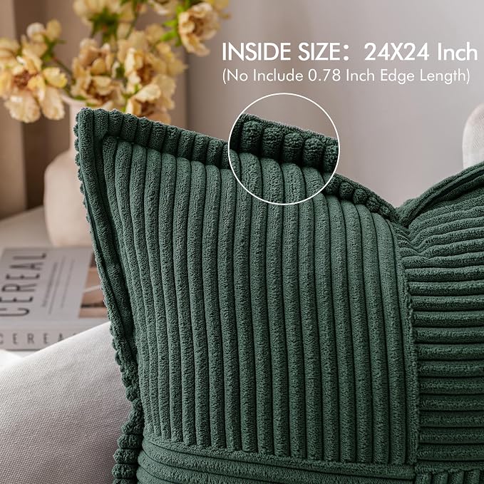 MIULEE Decorative Euro Sham Throw Pillow Covers - Image 4