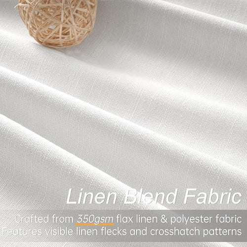102 inch blackout curtains for Sliding door 2 Panels 100% Blackout Linen - Image 2