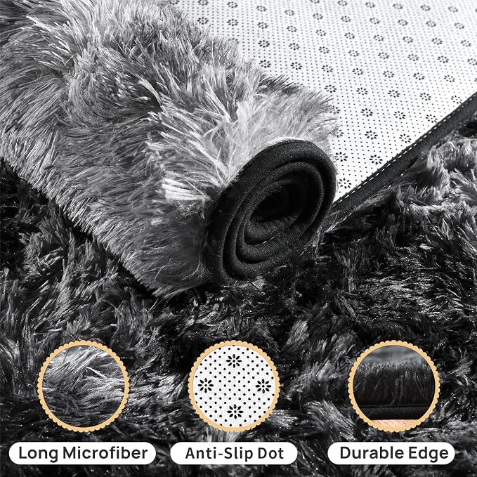 Shaggy Soft Fluffy Rug Non-Slip Indoor Floor Carpet - Image 6