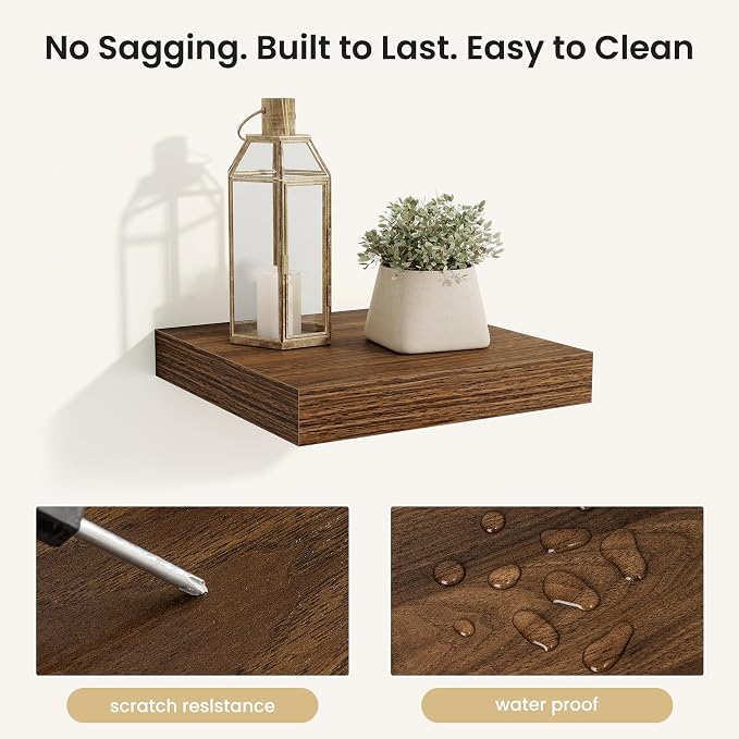 Fun Memories Rustic Wood Floating Shelves - Image 4