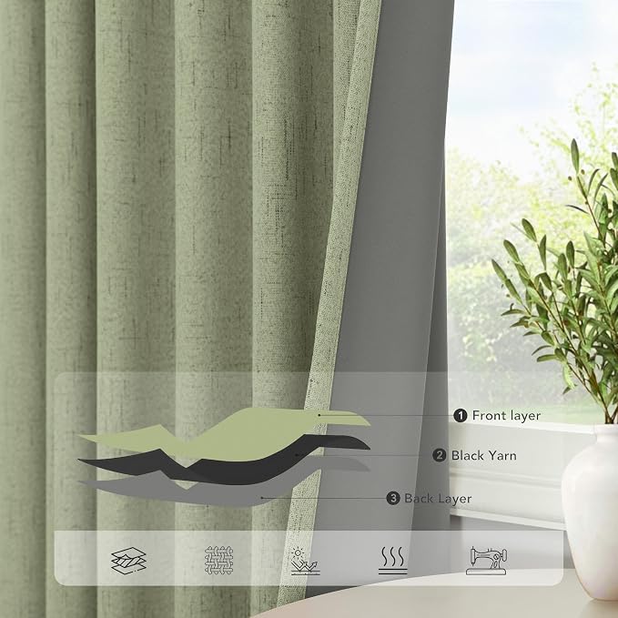 Nursery Blackout Curtains for Baby Girls Room Boys Bedroom Boho Cottagecore - Image 5
