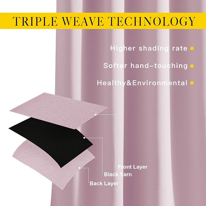 NICETOWN Bedroom Curtains Room Darkening Draperies - Image 5