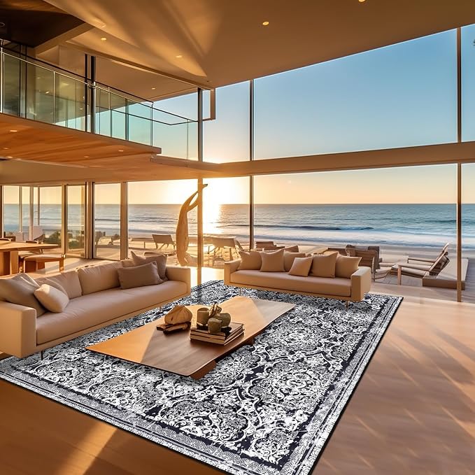 Vaukki Living Room Rug, Vintage Shaggy Soft Laundry Rug, Non Slip Kitchen Area - Image 7