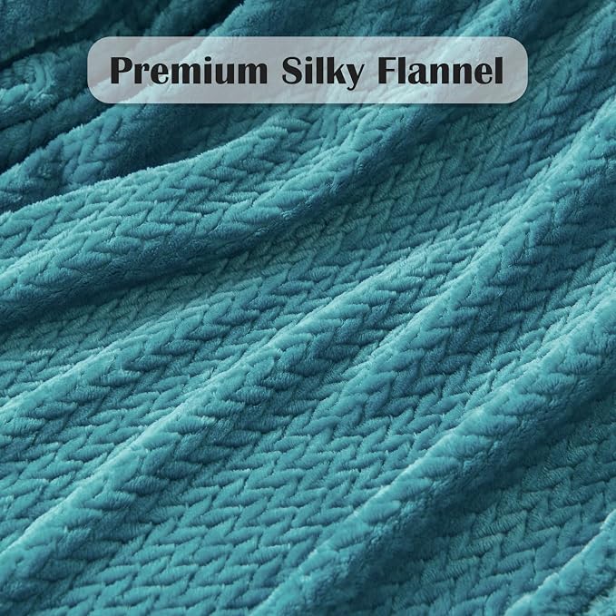 NEWCOSPLAY Super Soft Throw Blanket Dark Blue Premium Silky Flannel Fleece - Image 5