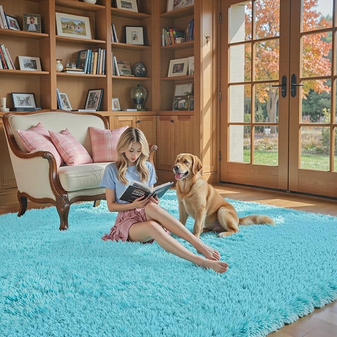 Rugs for Living Room 6x9, Alfombras para Salas Shag Large Plush Soft Area Rug - Image 3