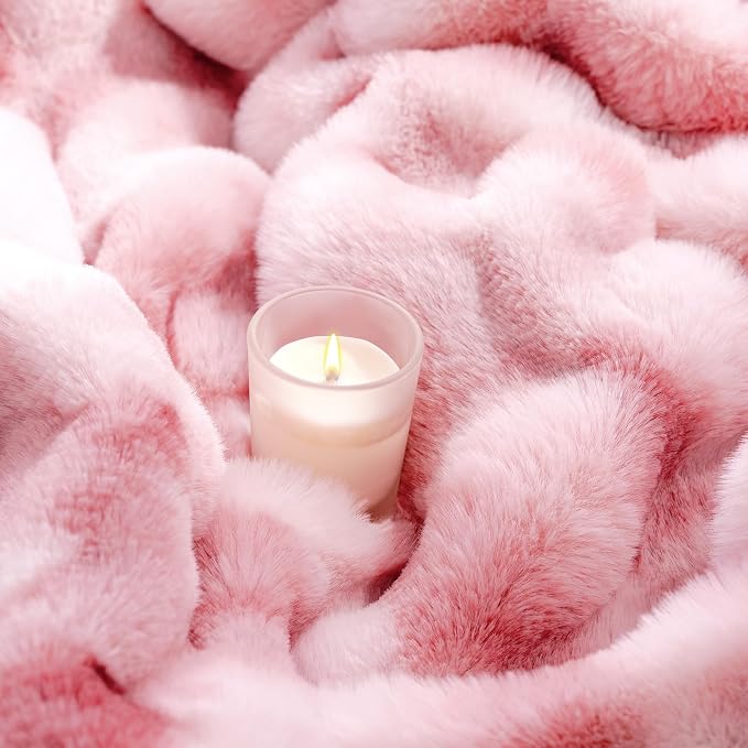 Luxury 1000GSM Faux Rabbit Fur Throw Blanket - Image 8