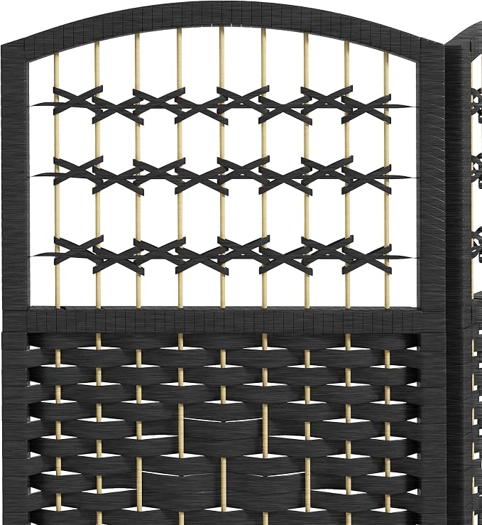 HOMCOM 4 Panel Room Divider, Folding Privacy Screen, 5.6' Room Separator - Image 8