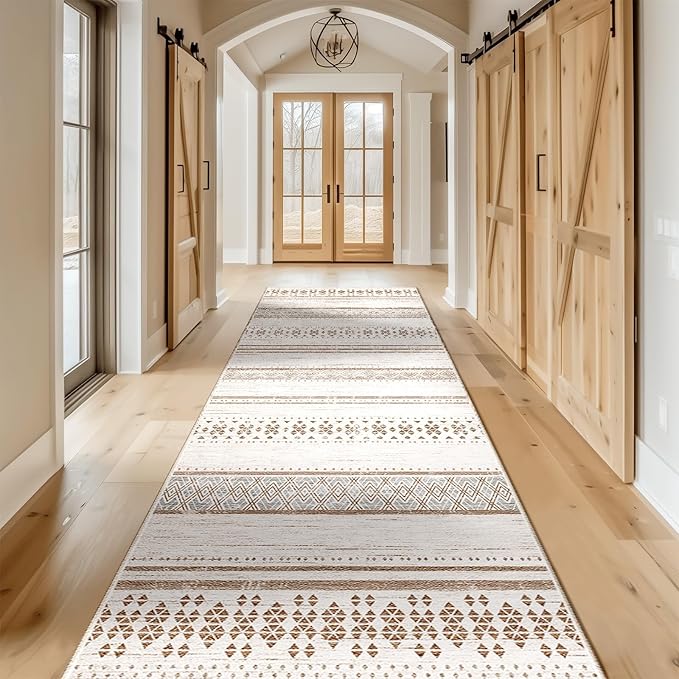 BESTSWEETIE 2x10 Area Rugs for Living Room Washable Moroccan Farmhouse Neutral by BESTSWEETIE