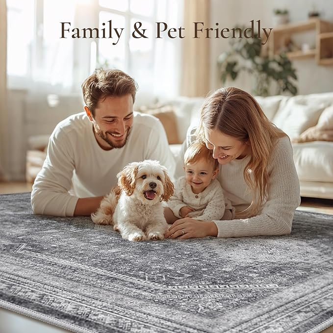GENIMO Runner Rug 2x12 Non Slip Machine Washable Hallway Runner Rug, Low Pile - Image 6