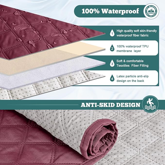 Ruaozz Waterproof Recliner Sofa Covers, 1-Piece Couch Covers - Image 4