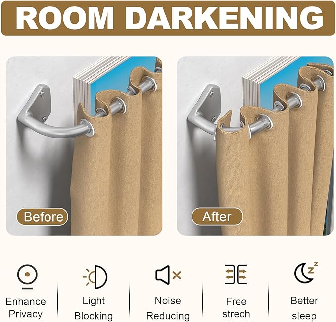 GXOACKJ Silver Curtain Rods for Windows 48 to 84 inch, 5/8 inch Adjustable Wrap - Image 2