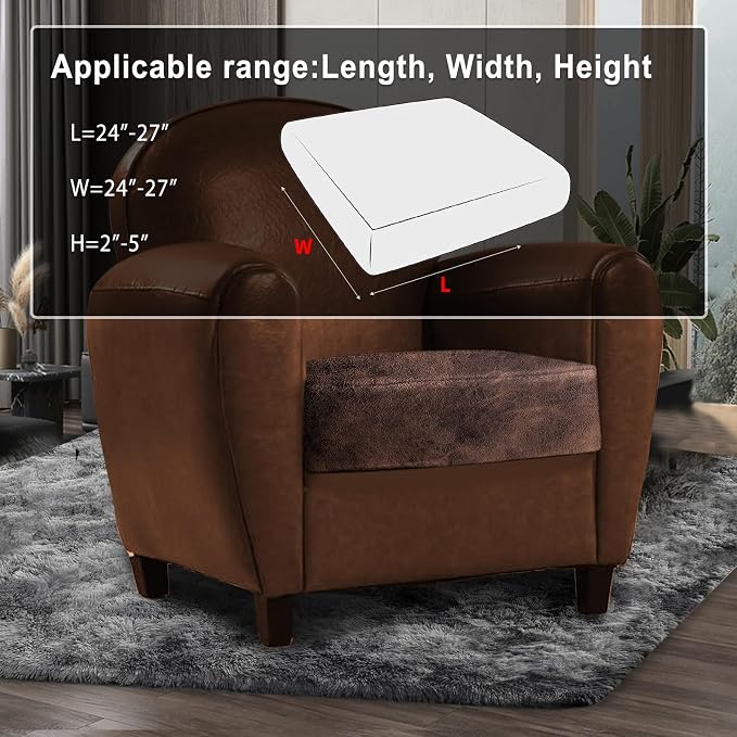 Leather Look Couch Cushion Covers Sofa Seat Slipcovers Sets Couches Furniture - Image 3