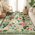 RELEANY Floral Nursery 5x7 Area Rugs Washable Print Boho Cute Carpet Non Slip by RELEANY