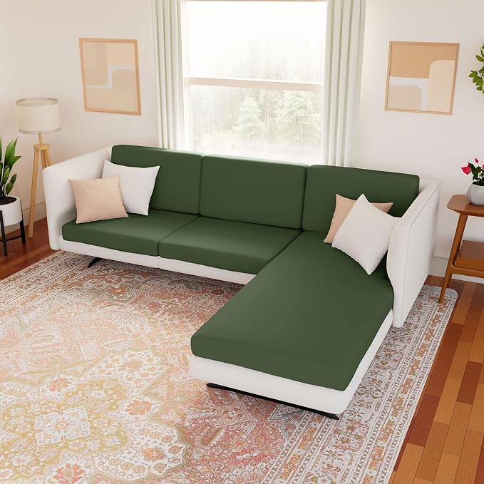 hyha Waterproof Couch Cushion Covers, Stretch Sofa Couch Seat Slipcover - Image 2