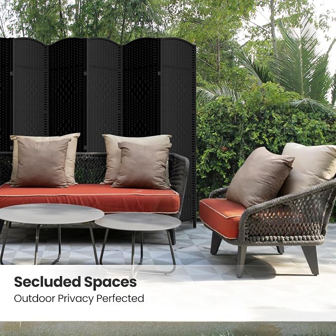 8 Panel Room Divider, 6Ft Folding Privacy Screen, Tall - Image 5