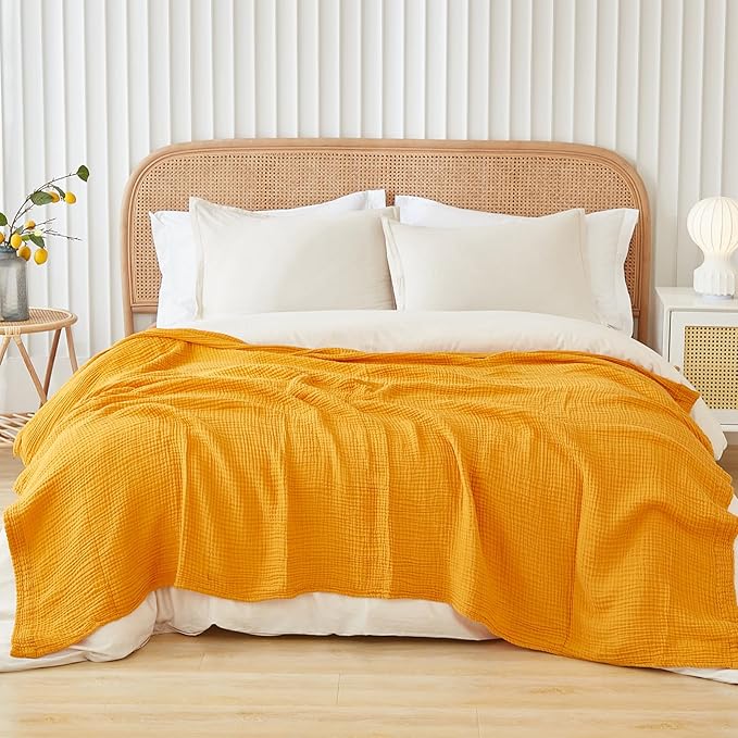 EMME Cotton Muslin Twin XL Blanket Breathable Gauze Blanket Soft Lightweight - Image 4