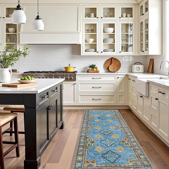 Tritard 100% Non Slip Kitchen Rugs Sets of 3 Washable Boho Kitchen Mats - Image 7