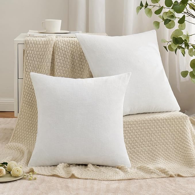 MIULEE White Couch Pillow Covers 18x18 Inch - Image 4