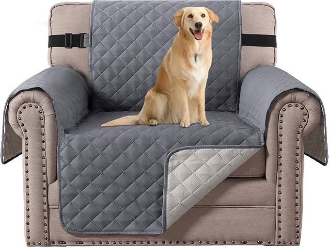 H.VERSAILTEX Reversible Quilted Chair Cover, Water Resistant Chair Slipcover by HVERSAILTEX