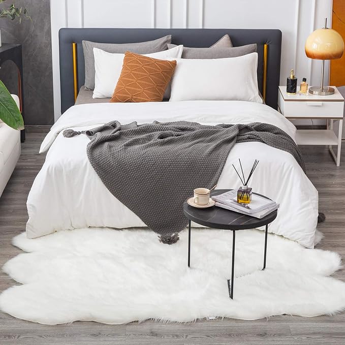 Carvapet Soft Fluffy Rugs Faux Fur Sheepskin Area Rug - Image 5