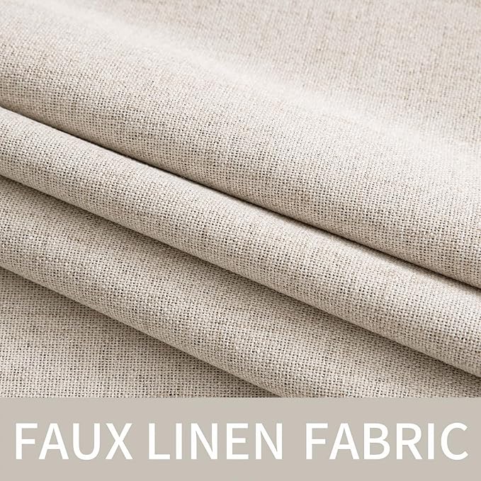 MIULEE 90 Inches Linen Textured Curtains - Image 5