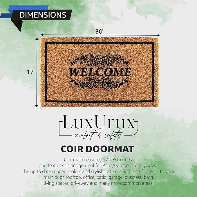 LuxUrux Welcome Mat Outdoor Doormat, - Image 2