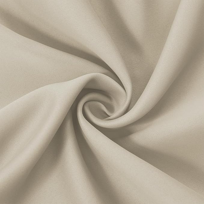 LEMOMO Light Beige Thermal Blackout Curtains/52 x 63 Inch/Set of 2 Panels Room - Image 5