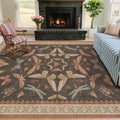 5x8 Brown Rugs for Living Room, Soft Boho Rugs for Bedroom, Non Slip Dining by HazoHaus