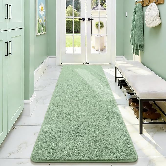 Soft Runner Rugs for Bedroom 2x6, Non Slip Runners for Hallway Kitchen Laundry - Image 2